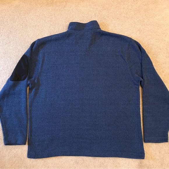 Orvis Quarter Zip Pullover Knit Sweater Mens Size XL Blue Sleeve Pocket - Picture 3 of 11